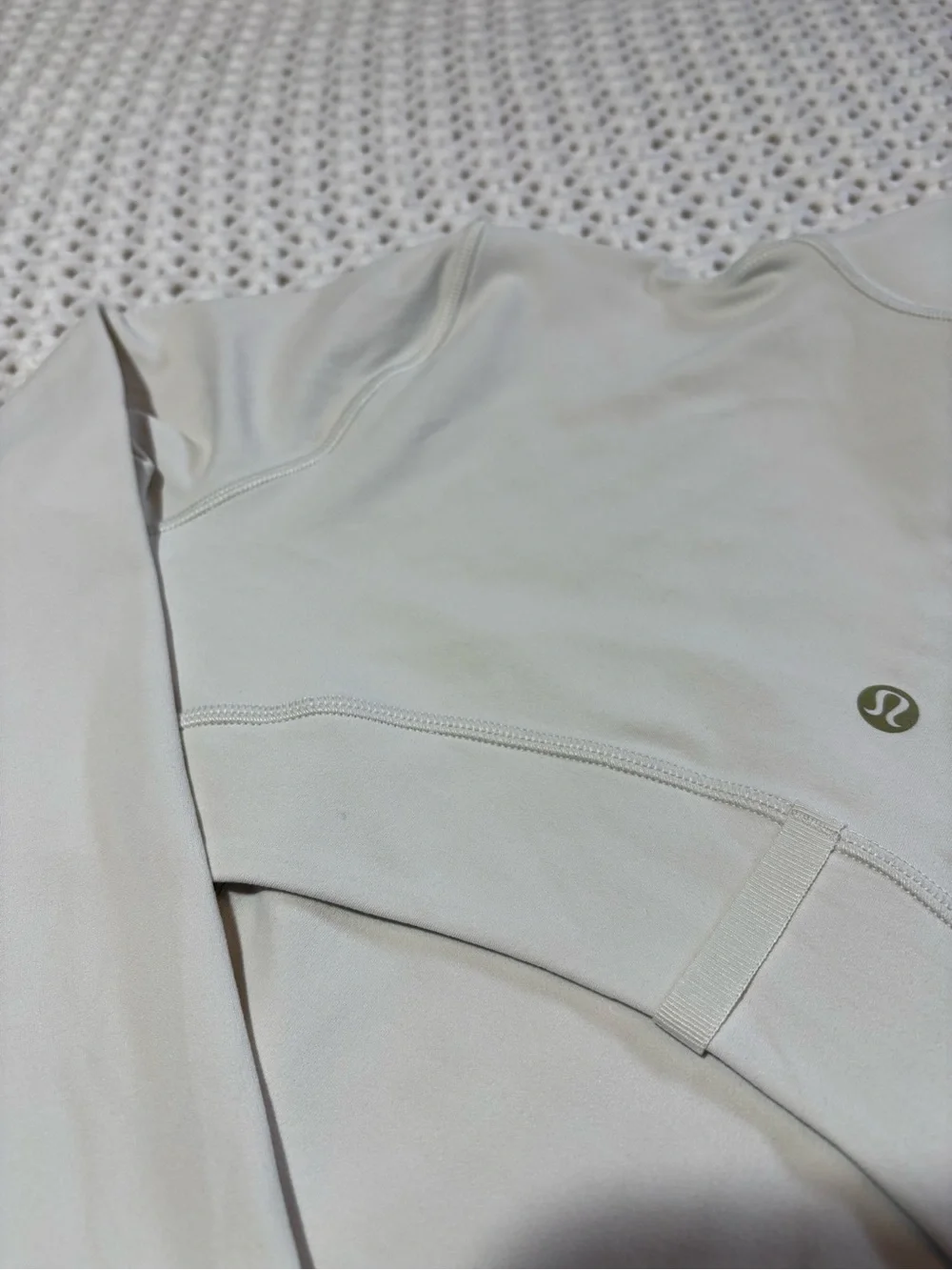 lululemon bone/gold define cropped jacket nulu size 8